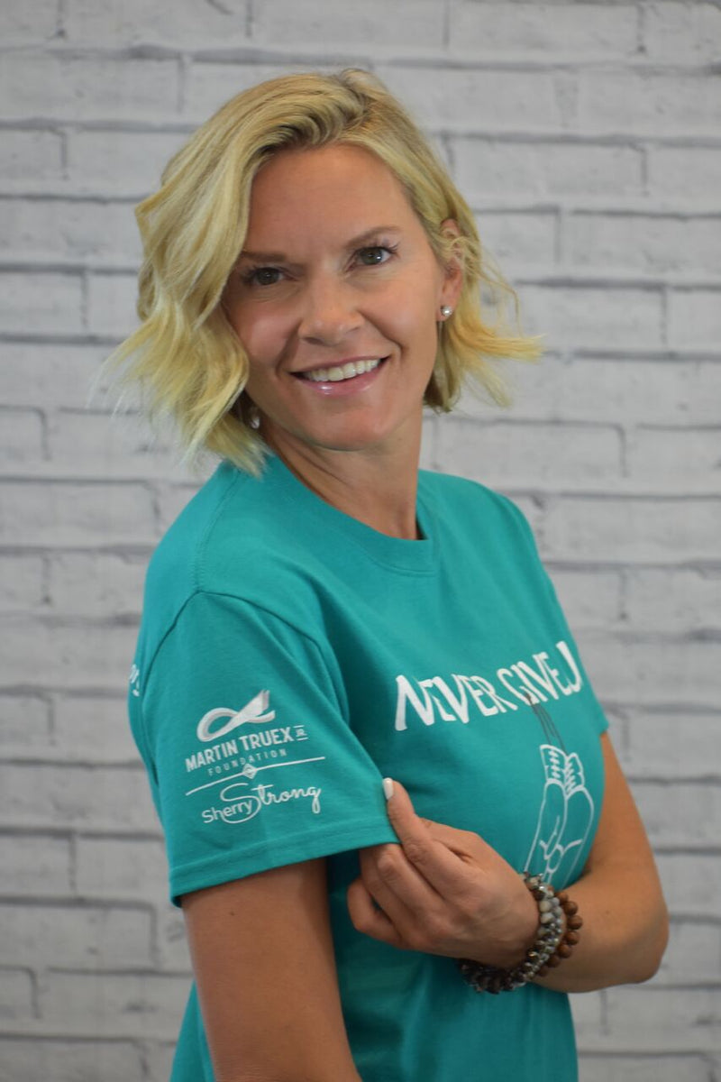 MTJ Foundation/SherryStrong Never Give Up Teal Fight Tee – Martin Truex ...